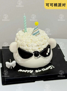 网红韩式蛋糕装饰摆件创意立体水果樱桃车厘子造型蜡烛生日插件