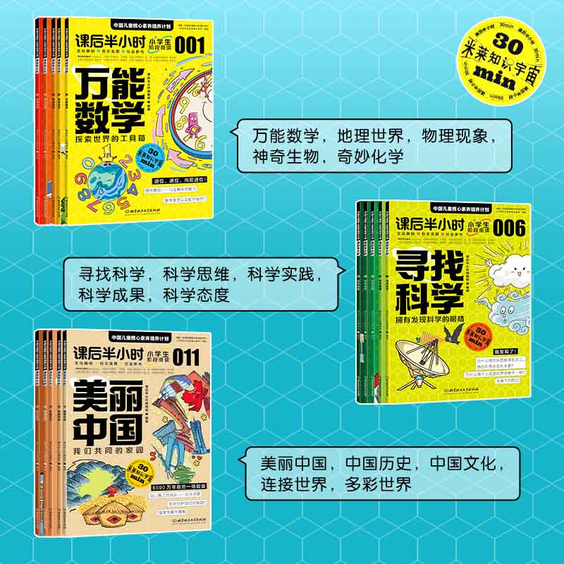 课后半小时：中国儿童核心素养培养计划【科学基础篇】（全15册）（数学探索世界的工具箱/ 物理现象发现身边的它们 /奇妙化 - 图0