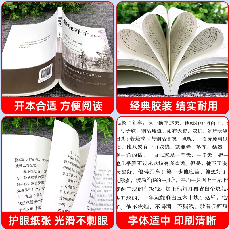 当当网 骆驼祥子原著老舍的 小学生五年级六年级必读课外书籍 老师推荐无障碍阅读 导读版青少年版天地出版社七年级上册 正版书籍 - 图3