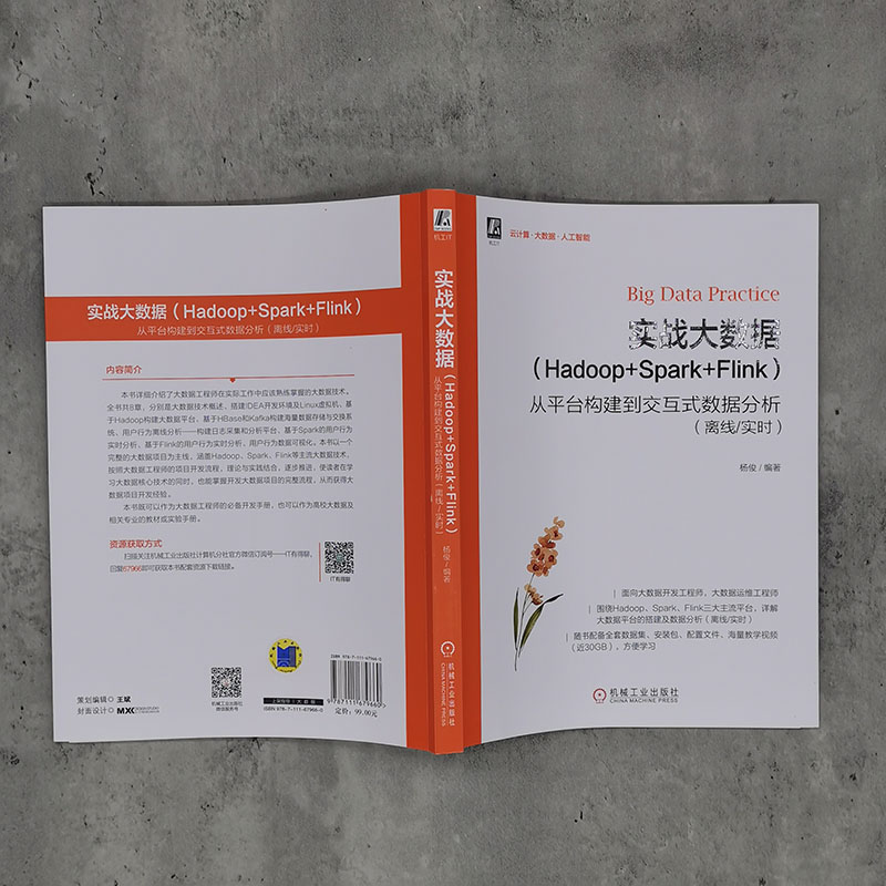 当当网 实战大数据(Hadoop+Spark+Flink) 从平台构建到交互式数据分析(离线/实时) 正版书籍  机械工业出版社 - 图0