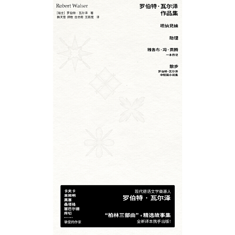 罗伯特·瓦尔泽作品集（如果你喜欢卡夫卡、茨威格、黑塞、塞巴尔德，不要错过他们都爱的大师瓦尔泽！众多书迷翘首，2023全新译 - 图1