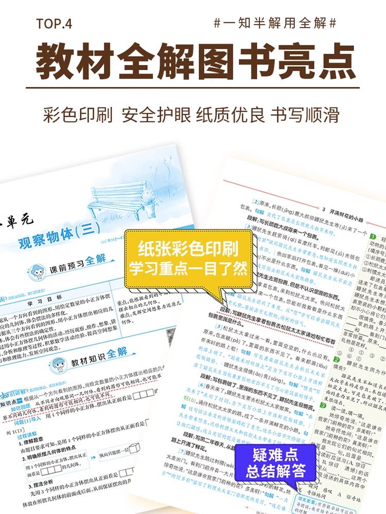 当当网 2024新小学教材全解二三四年级五年级上册六年级下册语文数学英语人教版北师薛金星课本同步教材解读全练同步讲解课堂笔记 - 图3