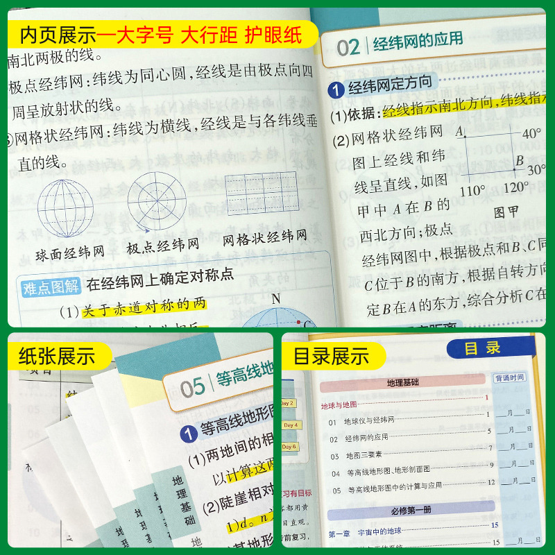 25新教材高中地理基础知识天天背 pass绿卡 通用版核心考点总结速查速记掌中宝知识点手册高一二三高考备考随身记小本口袋书 - 图1