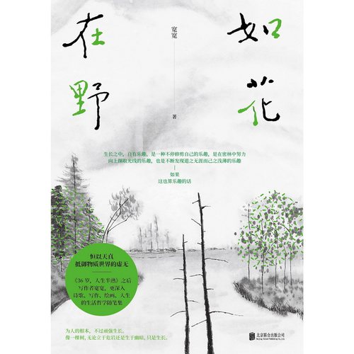 当当网 如花在野：探寻女性人生新功课，追求独立和自我建设，永不停歇 宽宽 北京联合出版有限公司 正版书籍 - 图0