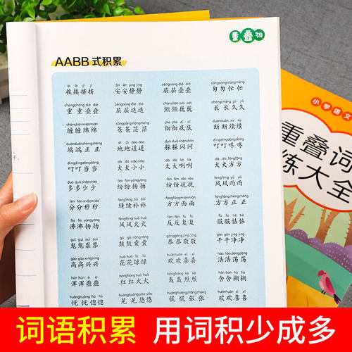 当当网正版 小学生训练大全通用部编人教版多音字成语近反义词重叠词量词训练大全小学语文知识大全词语积累手册专项训练注音版 - 图1