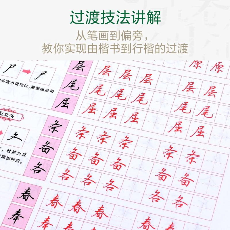 华夏万卷字帖吴玉生行楷字帖7000常用字规范汉字练字帖初中高中生硬笔书法临摹练字本成人初学者行楷入门基础教程钢笔手写体字帖-图2