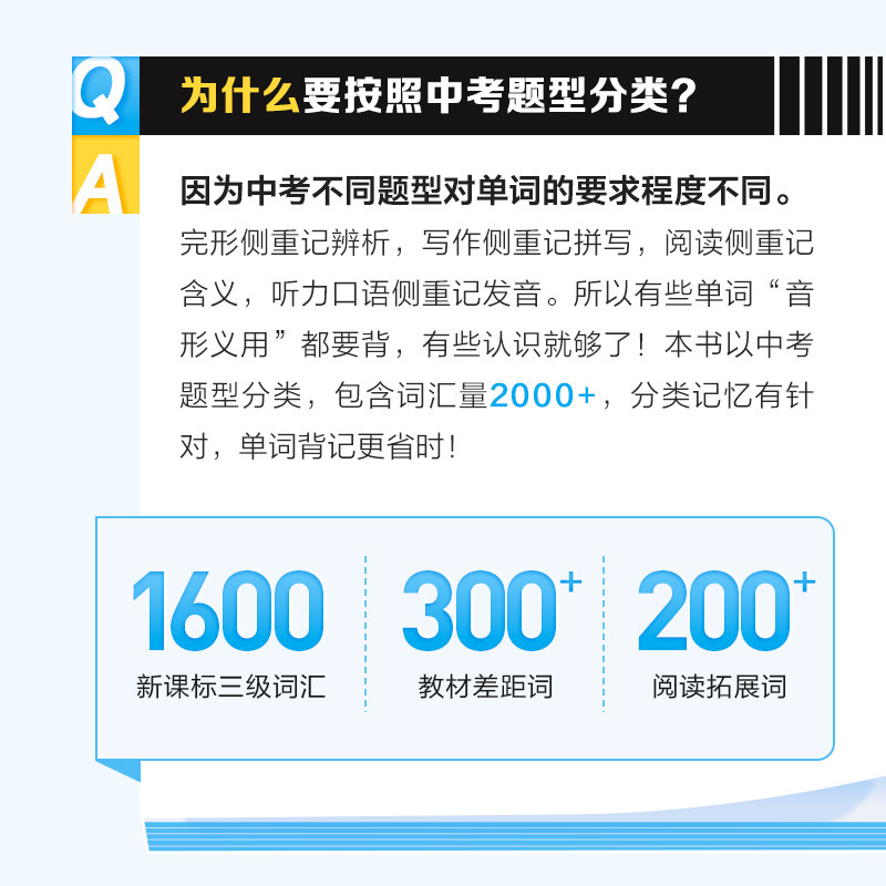 学而思秘籍初中英语词汇中考题型分类速记2000+词1600单词学习神器新课标三级词汇教材差距词阅读拓展词基础速刷词听口必背词