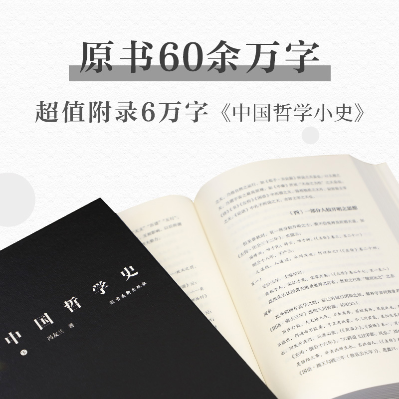 当当网 中国哲学史全两册 冯友兰著 中国哲学史学科的奠基之作 附录《中国哲学小史》 冯友兰之女宗璞首肯 正版书籍 - 图0