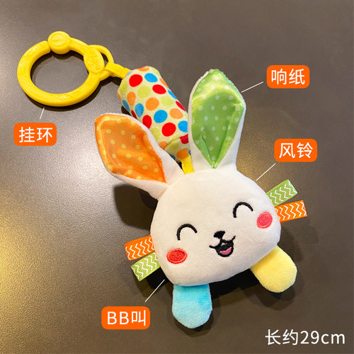 宝宝0-1岁礼盒玩具 婴幼儿安抚长颈鹿娃娃响玩偶布书满月周岁礼物 - 图2