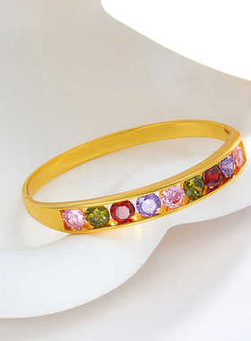 彩色高级感镯子饰品时尚复古