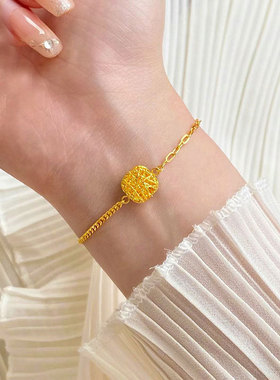 拉丝小方糖项链女款锁骨链