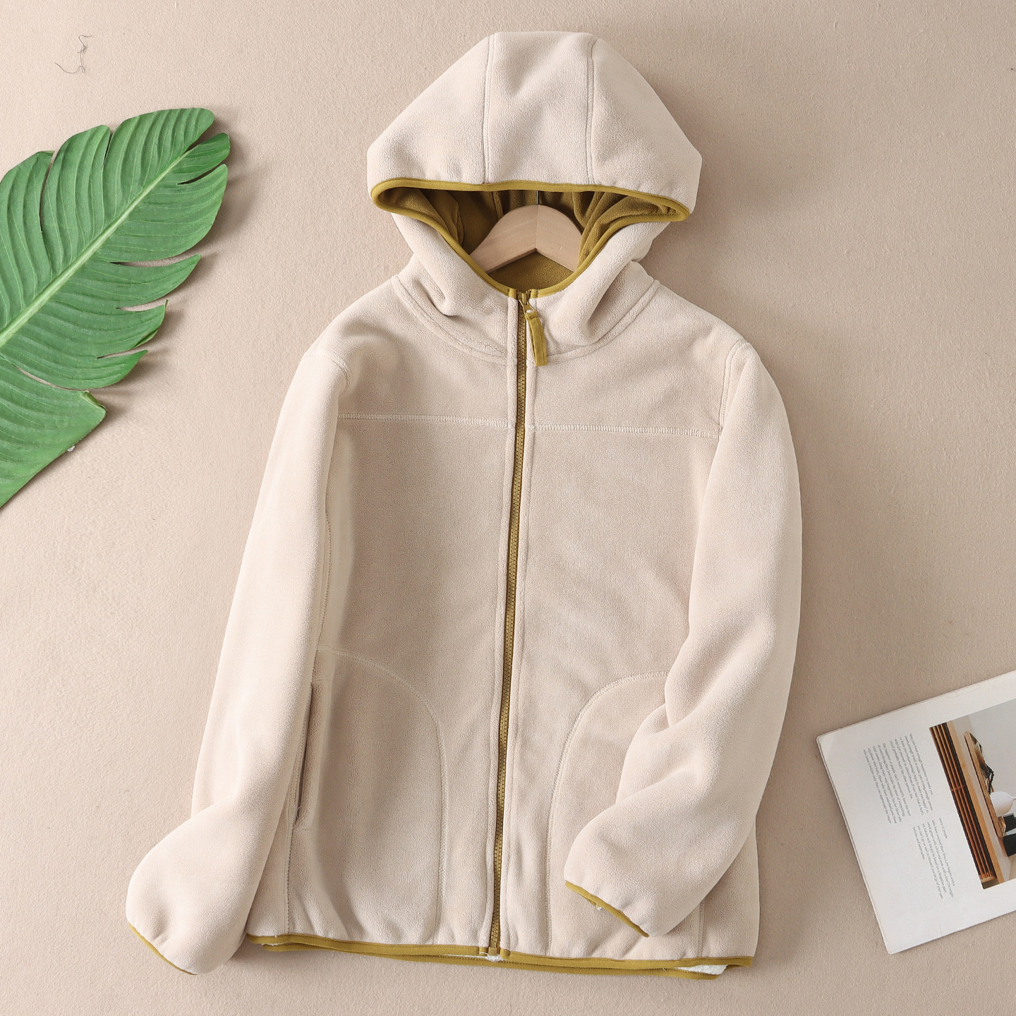 830克 高克重加厚羊羔绒+奥粒绒保暖时尚连帽抓绒卫衣外套女 F167,淘宝优惠券,粉丝福利购,淘宝优惠卷