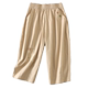 IMITICIÓN Pantalones de algodón de algodón para mujeres 2024 Summer Nuevos pantalones casuales sueltos Pantalones delgados delgados delgados B864