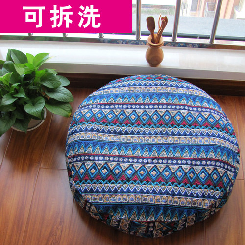 手工加厚可拆洗棉麻蒲团垫 坐垫 飘窗垫 波西米亚胖子垫榻榻米垫 - 图2