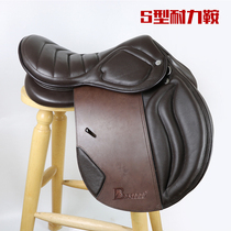 Saddle riding horse riding equestrian horse equestrian horseback riding equipment Bull Leather S Type Endurance A Saddle Equestrian Item (S)