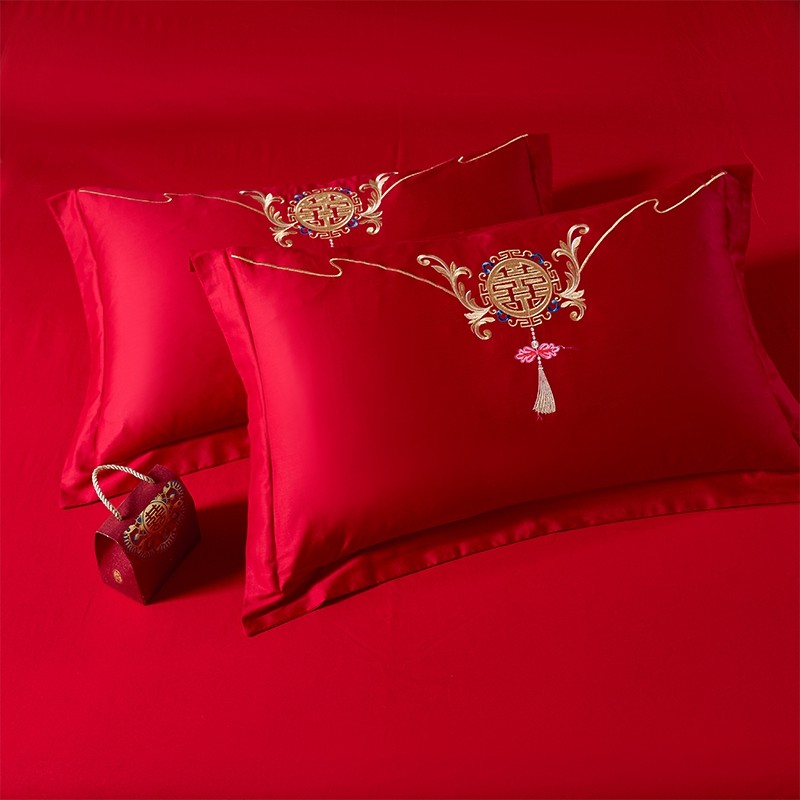 婚庆四件套喜被结婚龙凤床上用品婚嫁大红色新婚床磨毛棉雅鹿家纺,淘宝优惠券,粉丝福利购,淘宝优惠卷