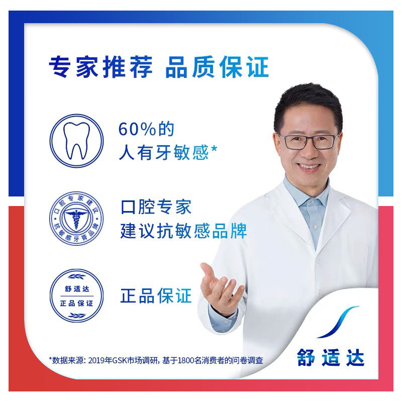 舒适达专业修复护敏健龈牙膏300g管 舒适达牙膏
