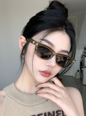 2023新款韩版个性街拍墨镜女复古猫眼小框太阳镜男时尚潮墨镜