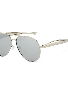 复古飞行员墨镜男金属蛤蟆镜防紫外线防晒太阳眼镜女街拍潮流墨镜