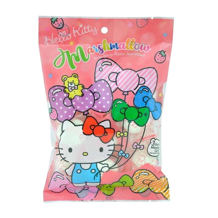 香港HELLO KITTY凯蒂猫冰淇淋棉花糖大口仔巧克力夹心棉花糖100g-图3