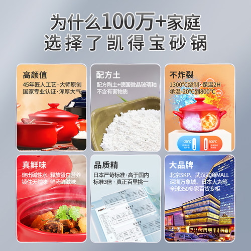 日本kdep凯得宝煲汤锅日式砂锅炖锅非万古烧陶瓷家用沙锅燃气 - 图1