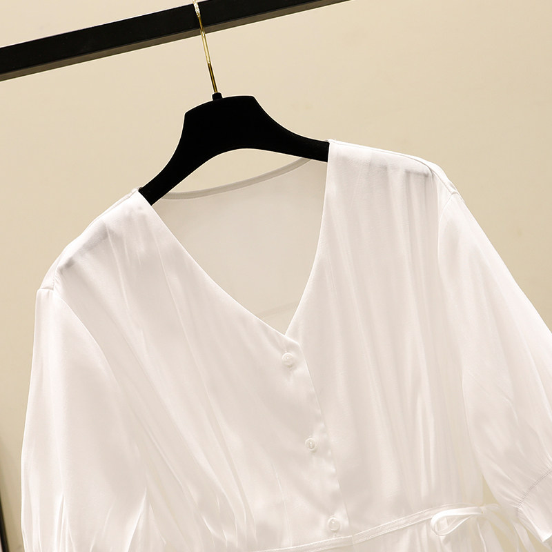 2020年夏季新款短袖设计感雪纺衫 维妮司特女装蕾丝衫/雪纺衫