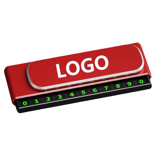 Car sun protection luminous retractable hidden car phone number plate