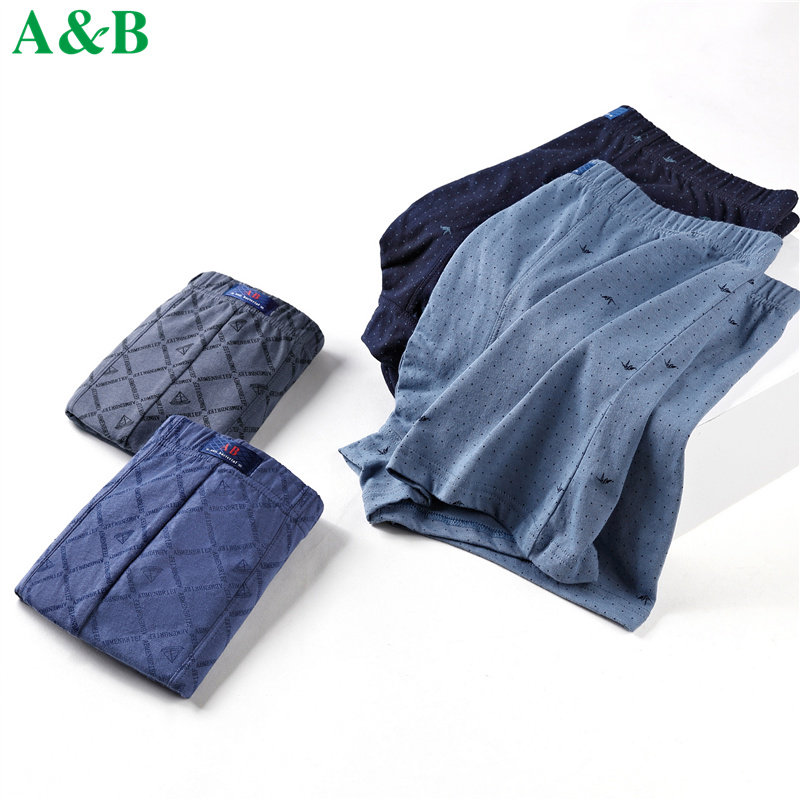 AB内裤男士内裤100%纯棉中高腰抗菌四角裤夏季大码青年平角短裤男,淘宝优惠券,粉丝福利购,淘宝优惠卷