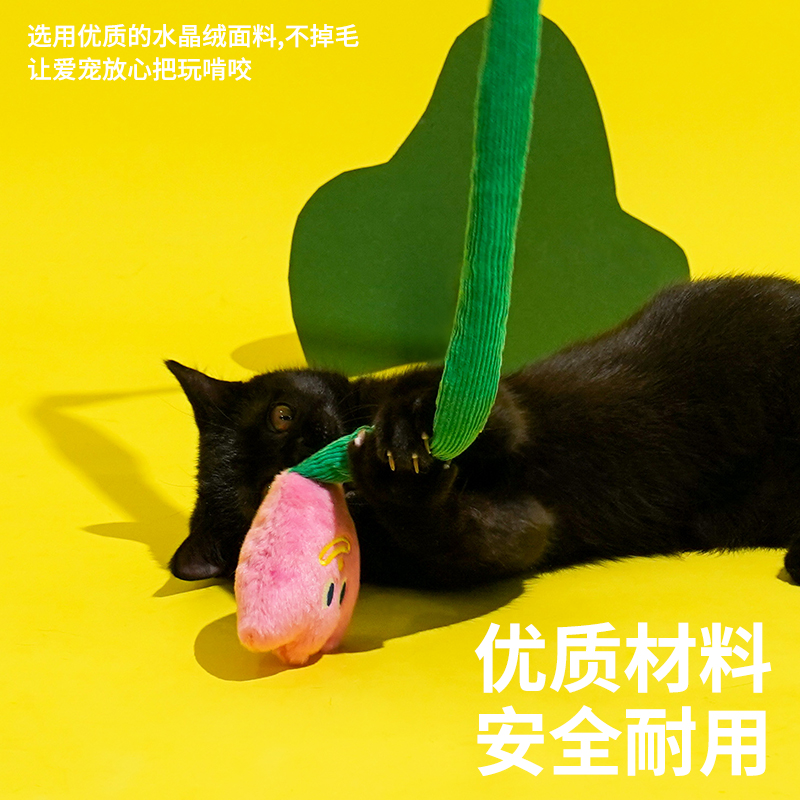 zeze猫玩具逗猫棒耐咬猫咪玩具自嗨解闷猫猫用品大全耐磨毛绒玩具 - 图2