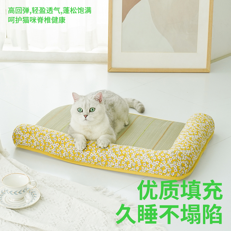 zeze凉席猫窝猫垫子睡觉用夏季降温宠物冰垫凉垫狗狗睡垫猫咪用品