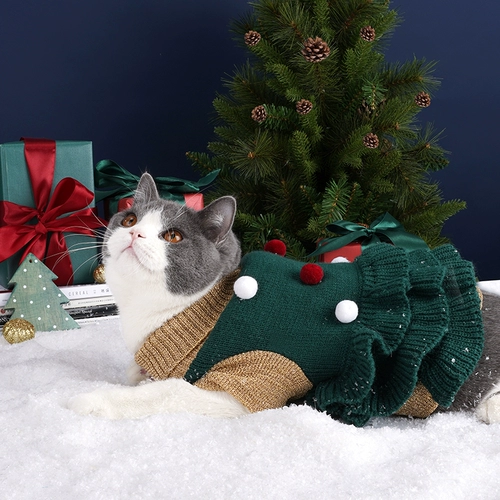 Zeze Рождественская елка юбка зима теплый кот мирлин Westecat Pet, апрель апрель апрель апрель апрель, новое годование