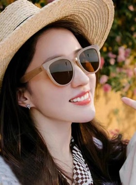 许红豆同款墨镜女感显脸小茶色