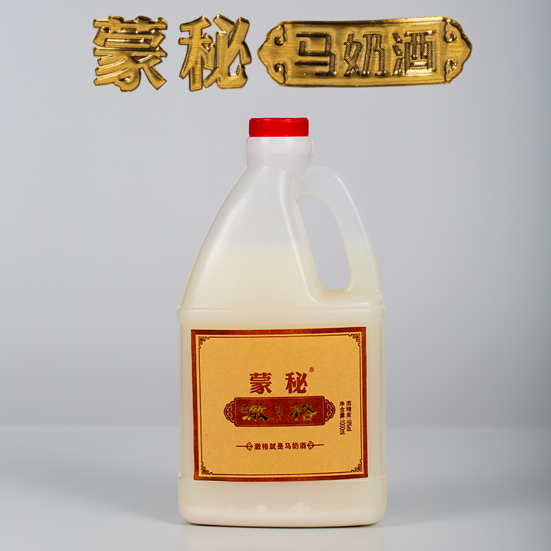 马奶酒内蒙古草原特产蒙秘澈格甜味乳白色低度发酵型简桶装1000ml - 图0