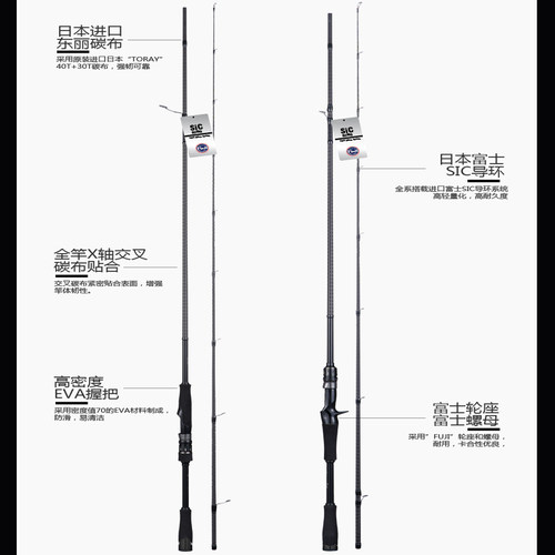 EWE美夏妖刀路亚竿三代狂虫GTS822ml调泛用翘嘴杆虫竿桂鱼鳜鱼新 - 图0