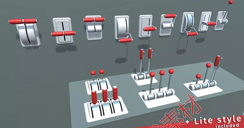 Unity3d Buttons, Switches and Toggles 1.5 按钮 波动开关模型 - 图1