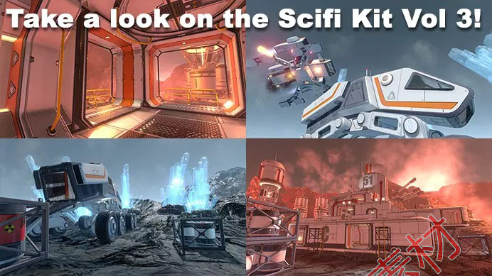 Unity3d 3D Scifi Kit Vol 2 2.0 科幻基地场景模型 - 图0