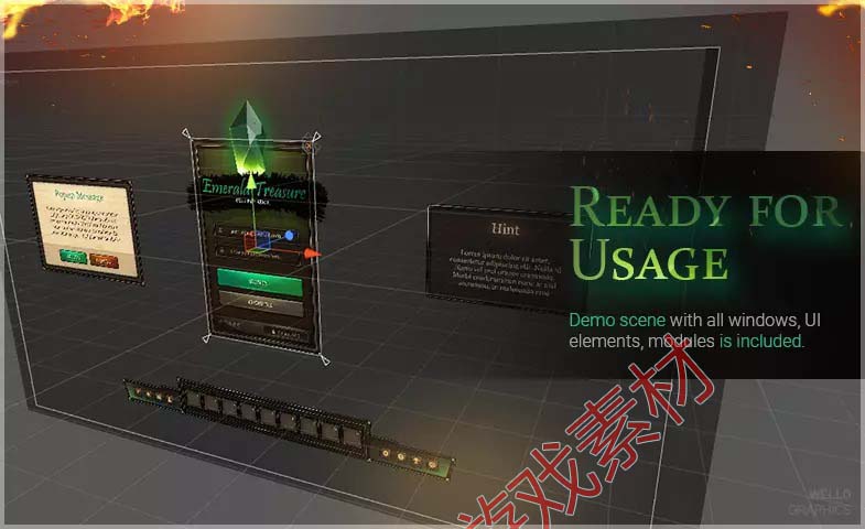 Unity GUI Emerald Treasure THE EMERALD INTERFACE 1.0 UI素材 - 图2