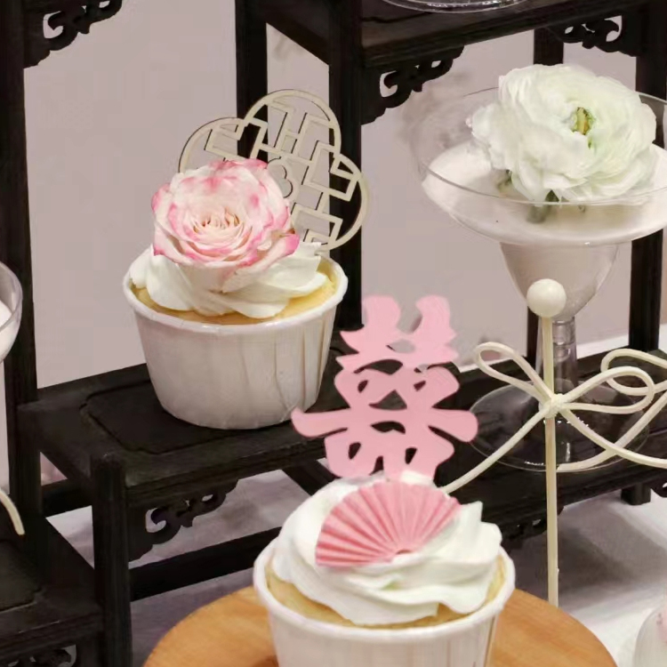 粉婚礼甜品台 粉色系婚礼甜品桌装饰插件 - 图1