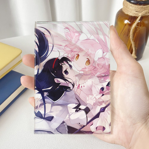 漫能魔法少女小圆水晶立牌桌面摆件日系个性卡通动漫周边二次元 - 图1
