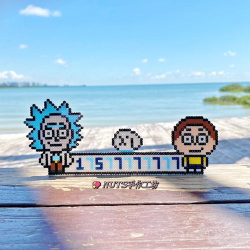 瑞克和莫蒂祖孙临时停挪车手机号码牌独家创意设计高端手工定制 - 图1