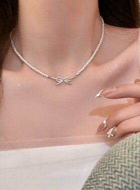 小众设计感珍珠项链女甜酷辣妹风简约时尚轻奢百搭锁骨链颈链