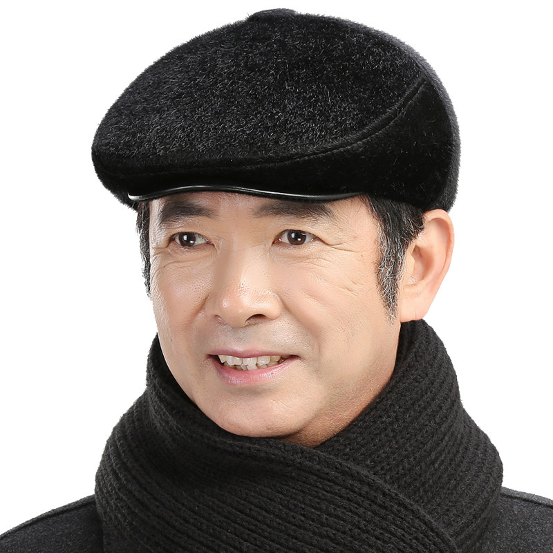 冬天中老年人前进鸭舌棉帽子男60-70-80岁爷爷保暖护耳爸爸老人帽