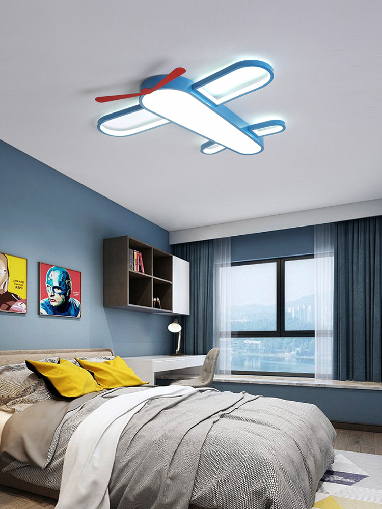 飞机吸顶灯儿童房灯智能卡通卧室灯柔光护眼led温馨男孩小米小度