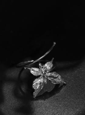 蝴蝶开口戒指小众设计感时尚