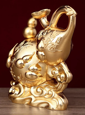 旗舰店正品2026年马年李居明吉祥物摆件化二黑客厅摆西北方葫芦霸