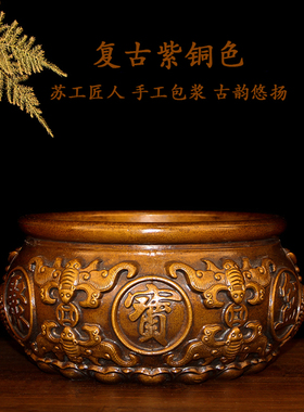 纯铜聚财风水装饰品办公室存钱罐