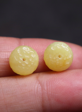 蜜蜡百香籽陨石珠顶腰珠隔珠配饰