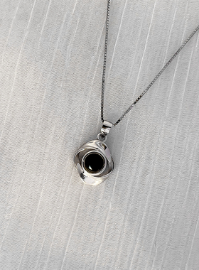 铂蓝蒂S925纯银盒子链女玫瑰投影