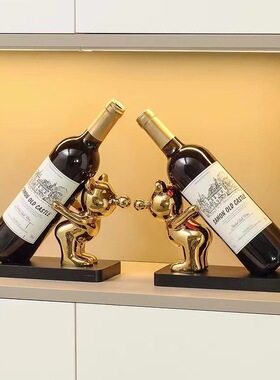 暴力熊轻奢红酒架摆件