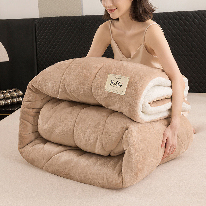 羊羔绒被子冬被加厚保暖牛奶绒棉被双面绒冬单双人春秋冬季加绒芯,淘宝优惠券,粉丝福利购,淘宝优惠卷